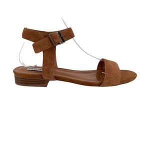 Steve Madden Tan Suede/Leather Strap Up Women's 9 Sandal